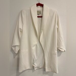White Shawl Collar Blazer